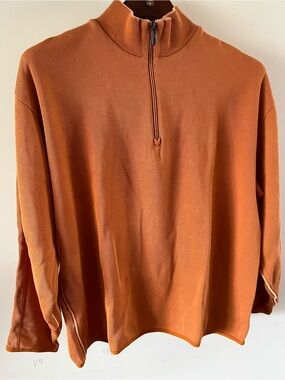 Men’s Tommy Bahama Quarter-Zip Pullover in Burnt Orange sz L